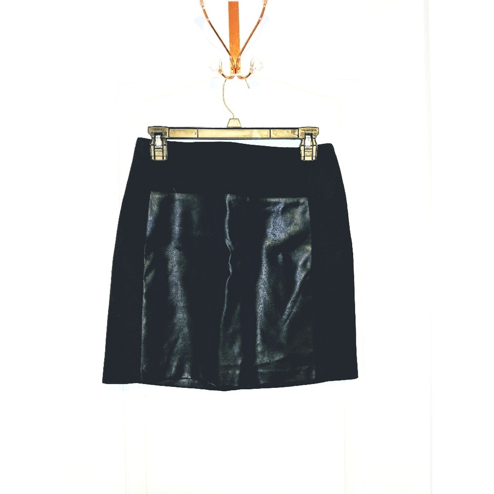 Black leather skirt